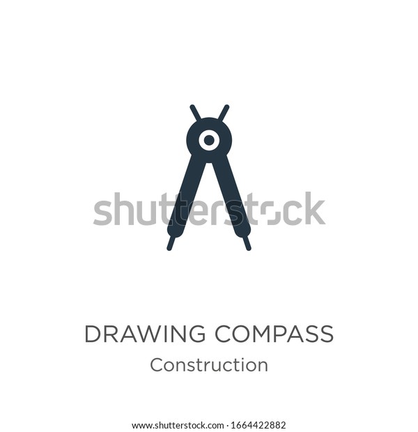 Drawing compass icon vector. Trendy flat drawing\
compass icon from construction collection isolated on white\
background. Vector illustration can be used for web and mobile\
graphic design, logo,\
eps10