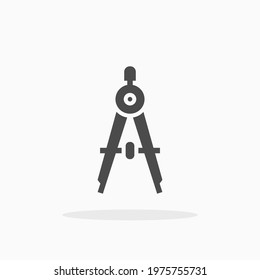 Drawing compass icon. For your design, logo. Vector illustration.