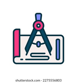 drawing compass icon for your website, mobile, presentation, and logo design.