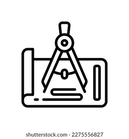 drawing compass icon for your website, mobile, presentation, and logo design.