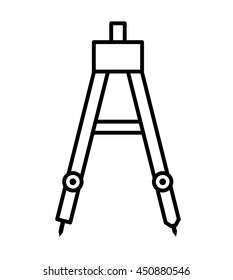 drawing compass isolated icon design, vector illustration  graphic 
