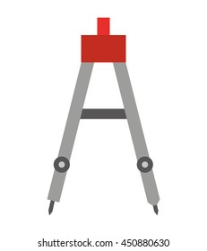 drawing compass isolated icon design, vector illustration  graphic 