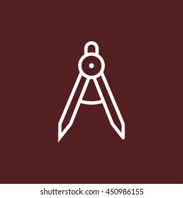 drawing compass line icon