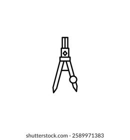 Drawing Compass line icon design