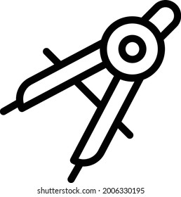 Drawing Compass line icon - vector