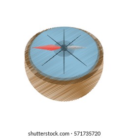 drawing compass marine localization tool vector illustration eps 10