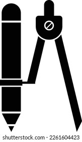 Drawing Compass and Pencil Icon