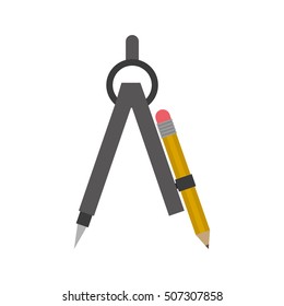 Drawing compass with pencil set