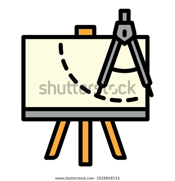 Drawing compass plan
icon. Outline drawing compass plan vector icon for web design
isolated on white
background