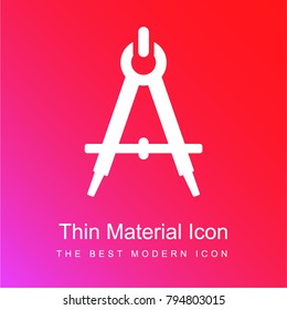 Drawing Compass red and pink gradient material white icon minimal design