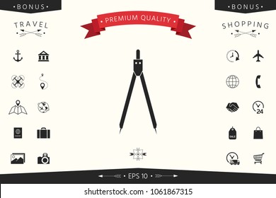 Drawing compass symbol 