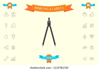 Drawing compass symbol 