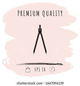 Símbolo de brújula de dibujo . Elementos gráficos para el diseño