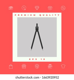 Zeichnen von Kompass Symbol . Grafische Elemente für Ihr Design