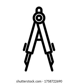 Drawing compass vector - education icons