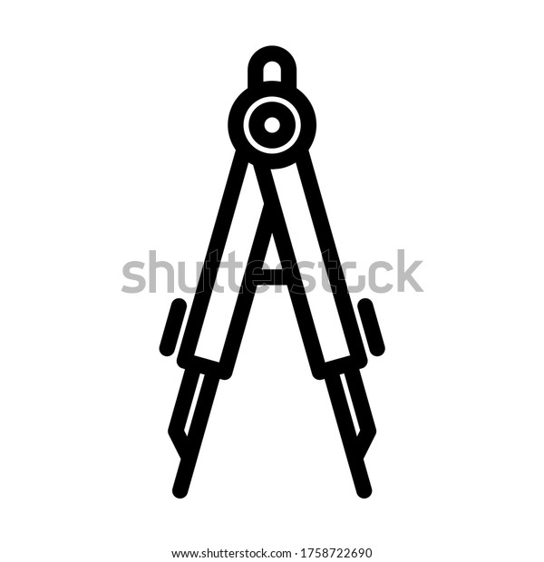 Drawing compass vector -\
education icons