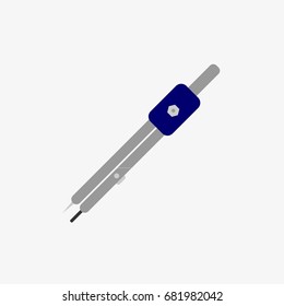 drawing compass vector icon
