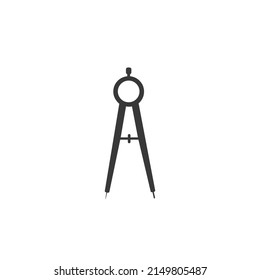 Drawing compass vector icon. filled flat sign for mobile concept and web design. Divider, Circinus glyph icon. Symbol, logo illustration. Vector 