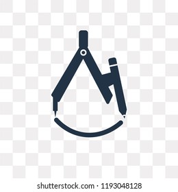 Drawing Compass vector icon isolated on transparent background, Drawing Compass transparency concept can be used web and mobile