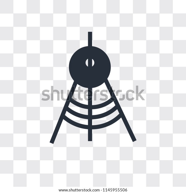 Drawing Compass vector icon isolated\
on transparent background, Drawing Compass logo\
concept
