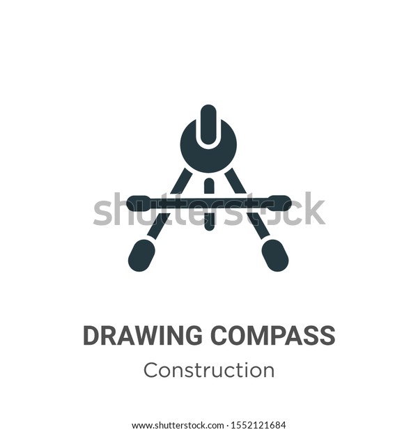 Drawing compass\
vector icon on white background. Flat vector drawing compass icon\
symbol sign from modern construction collection for mobile concept\
and web apps design.