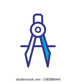 drawing compass vector icon trendy