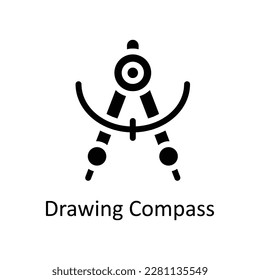 Drawing Compass  Vector   Solid  Icons. Simple stock illustration stock 