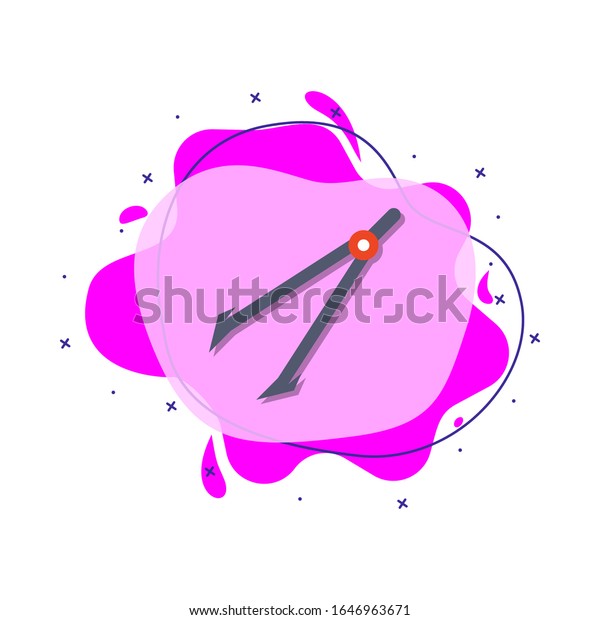 Drawing
compasses colored icon. Simple color vector of education icons for
ui and ux, website or mobile
application