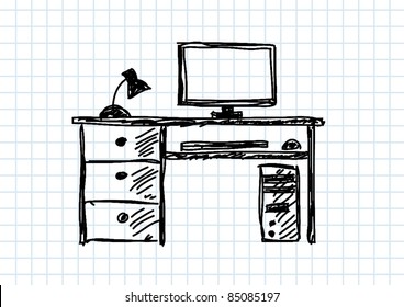 123,104 Office table sketch Images, Stock Photos & Vectors | Shutterstock