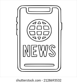 
Drawing with the concept of following the news from smartphones. 