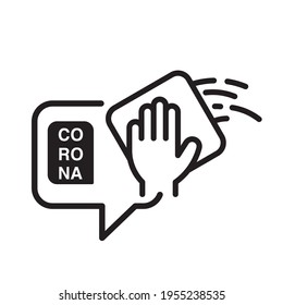 drawing concept showing corona virus cleaning