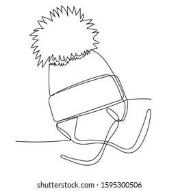 drawing a continuous line baby hat