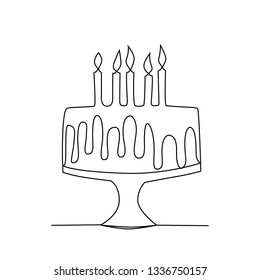 10,492 Birthday cake line drawing Images, Stock Photos & Vectors ...