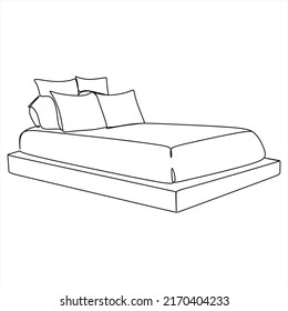 Drawing a continuous line of a sleeping bed