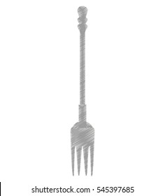 drawing cooking fork utensils kitchen vector illustration eps 10