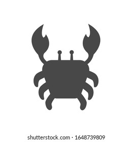Drawing crab icon on white background.Vector illustration.