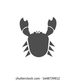 Drawing crab icon on white background.Vector illustration.