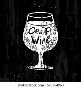 Drawing Craft Wine Concept