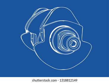 drawing crankshaft vector