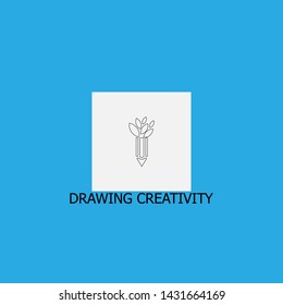 drawing creativity icon sign signifier vector