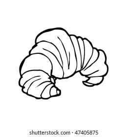drawing of a croissant