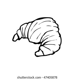drawing of a croissant