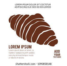 Drawing of croissant icon. Croissant Vector isolated on white background. Vector illustration