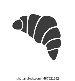 Drawing of croissant icon. Croissant Vector isolated on white background. Vector illustration