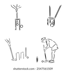 drawing of a croquet mallet