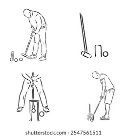 drawing of a croquet mallet