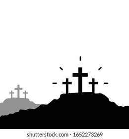 Drawing cross icon on white background.Vector illustration.