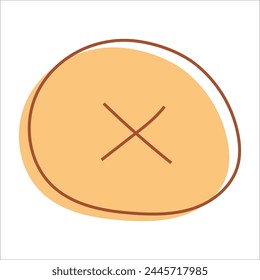 Drawing of a Cross on White Background