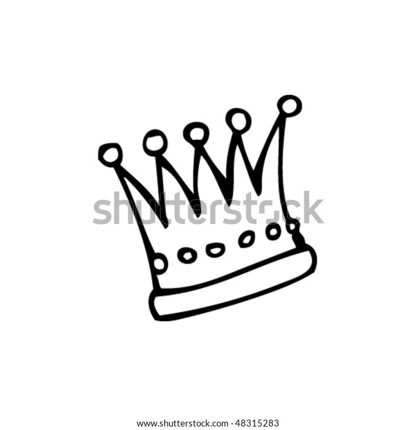 Drawing Crown Stock Vector (Royalty Free) 48315283
