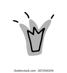Dibujo de una corona, garabato, ilustración vectorial